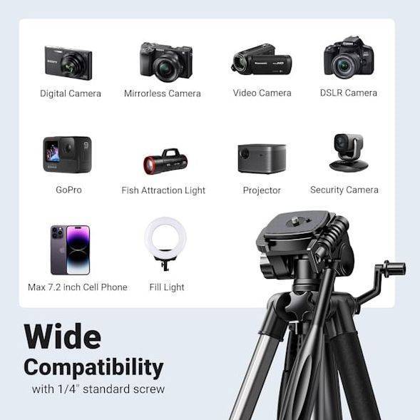 سه پایه چند کاره موبایل و دوربین یوگرین Ugreen Multi-function LP661 Mobile and Camera Tripod