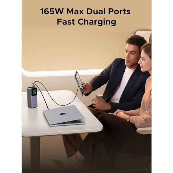 پاور بانک با کابل جمع شونده UGREEN 20000mAh 165W Power Bank with Retractable Cable