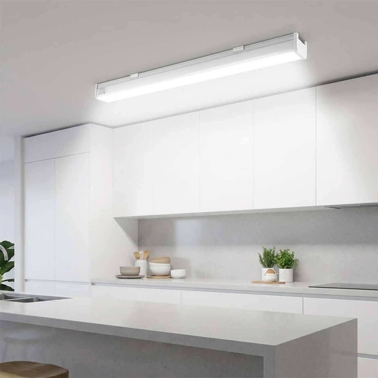 نمای کاربردی چراغ خطی سفید طبیعی اکورن پارس شعاع ParsShoa Ecoren 4000K 80W 120cm Linear Light