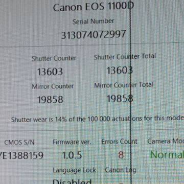 دوربین دست دوم کانن canon 1100d kit 18 55 iii (13605 شات)