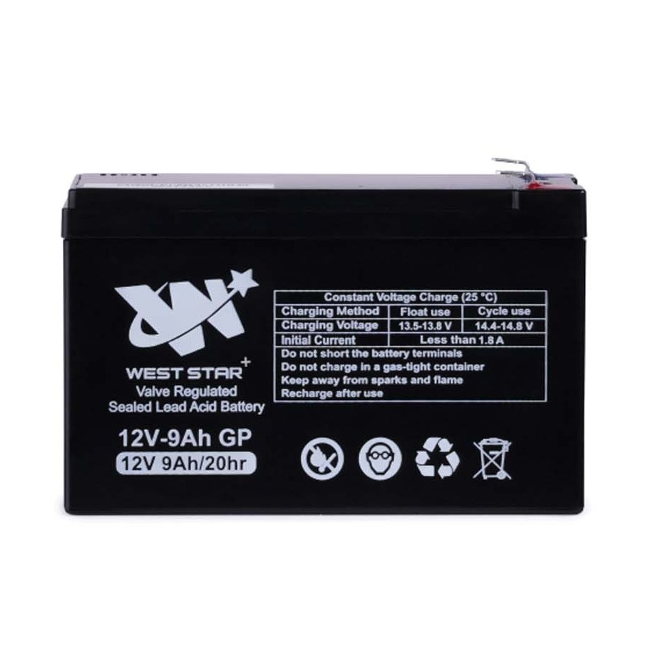باتری یو پی اس 9 آمپر وست استار WEST STAR Plus 12V 9Ah UPS Battery