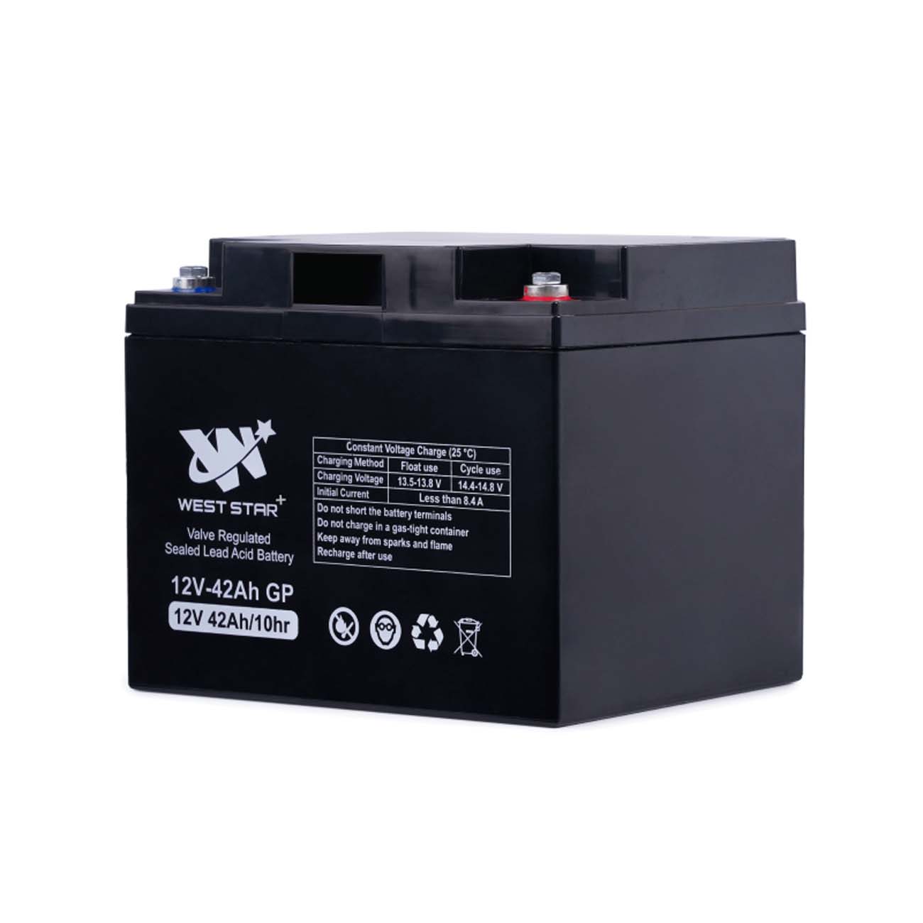 نمای جانبی باتری یو پی اس 42 آمپر وست استار West Star Plus 42Ah 12V UPS Battery