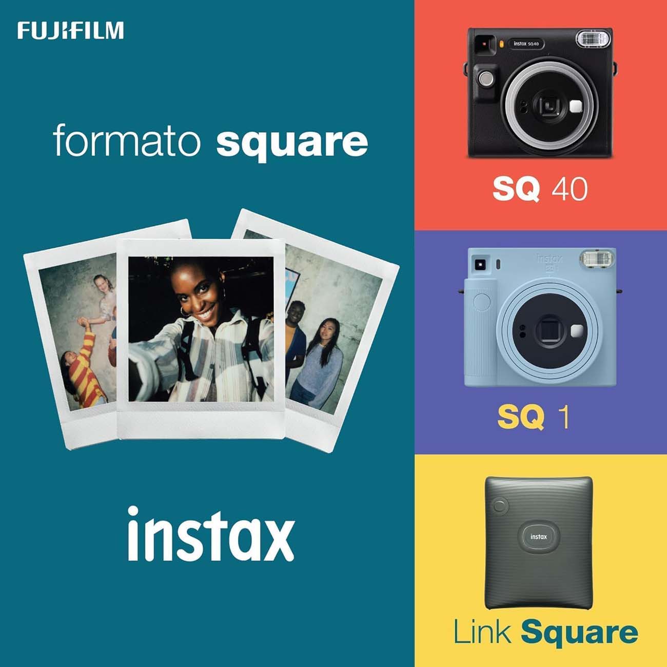 نمای توضیحات دوربین چاپ سریع فوجی Fujifilm Instax Square SQ40 Instant Camera