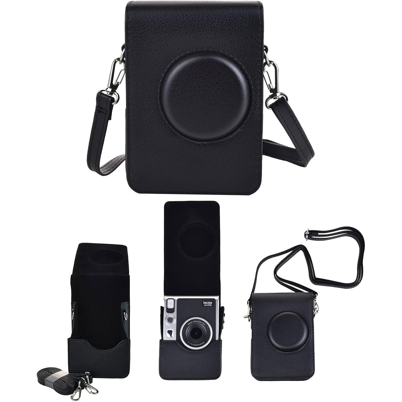 نمای کلی کیف محافظ دوربین مشکی NALACAL Case for Instax Mini EVO