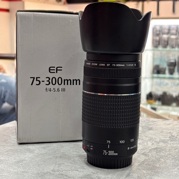 لنز دست دوم کانن Canon EF 75-300mm f/4-5.6 III (جعبه دارد)