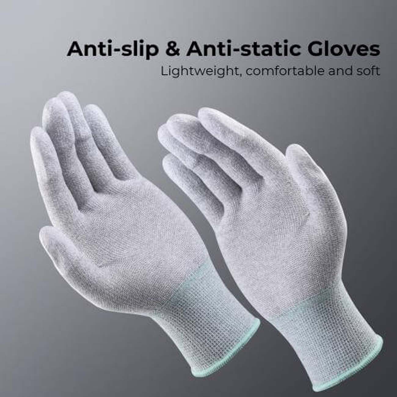 نمای دستکش تمیزکننده سنسور K&F Concept 10Pcs 16mm APS-C Sensor Cleaning Kit with Solution and Gloves