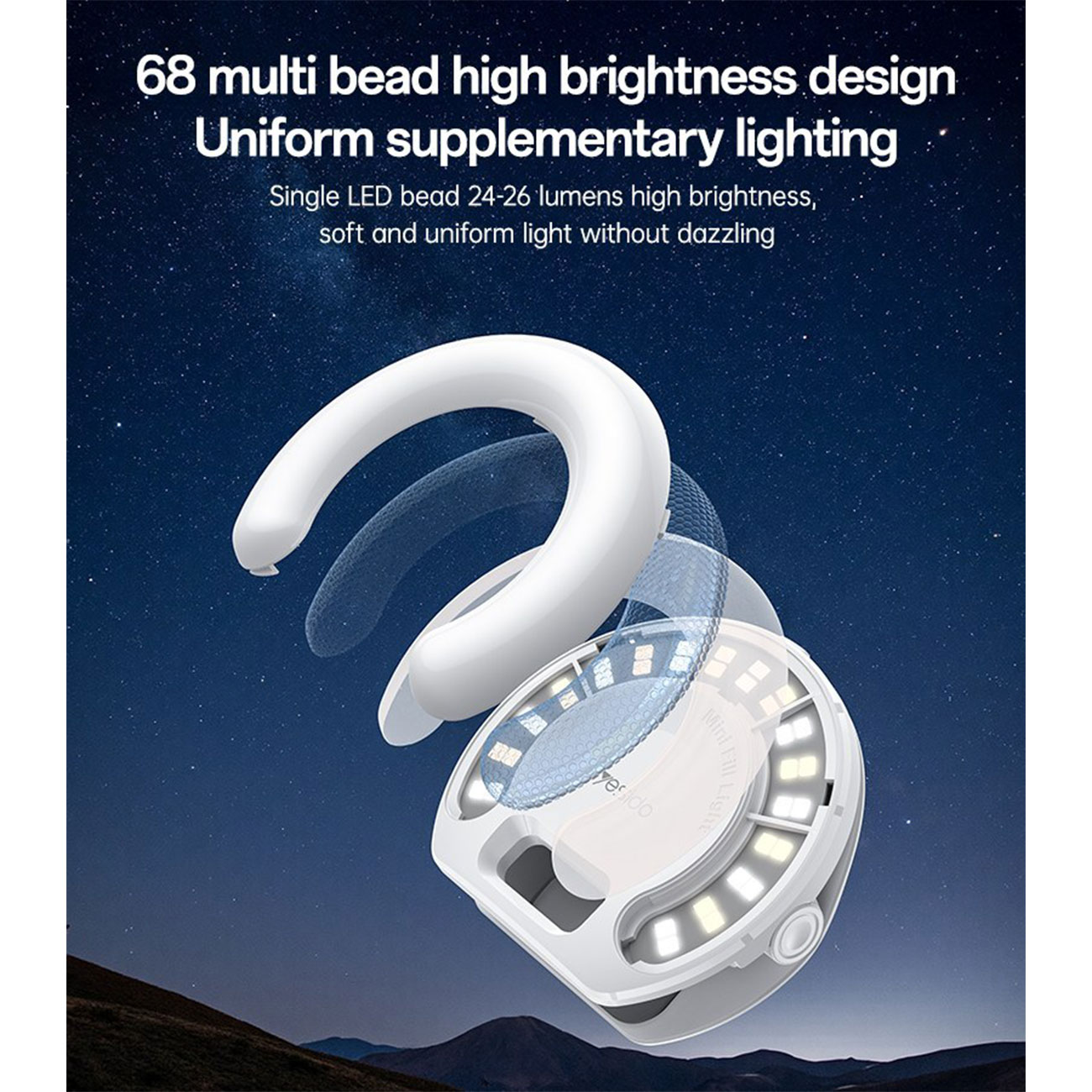 نمای توضیحات رینگ لایت یسیدو YESIDO DH13 Selfie Ring Light