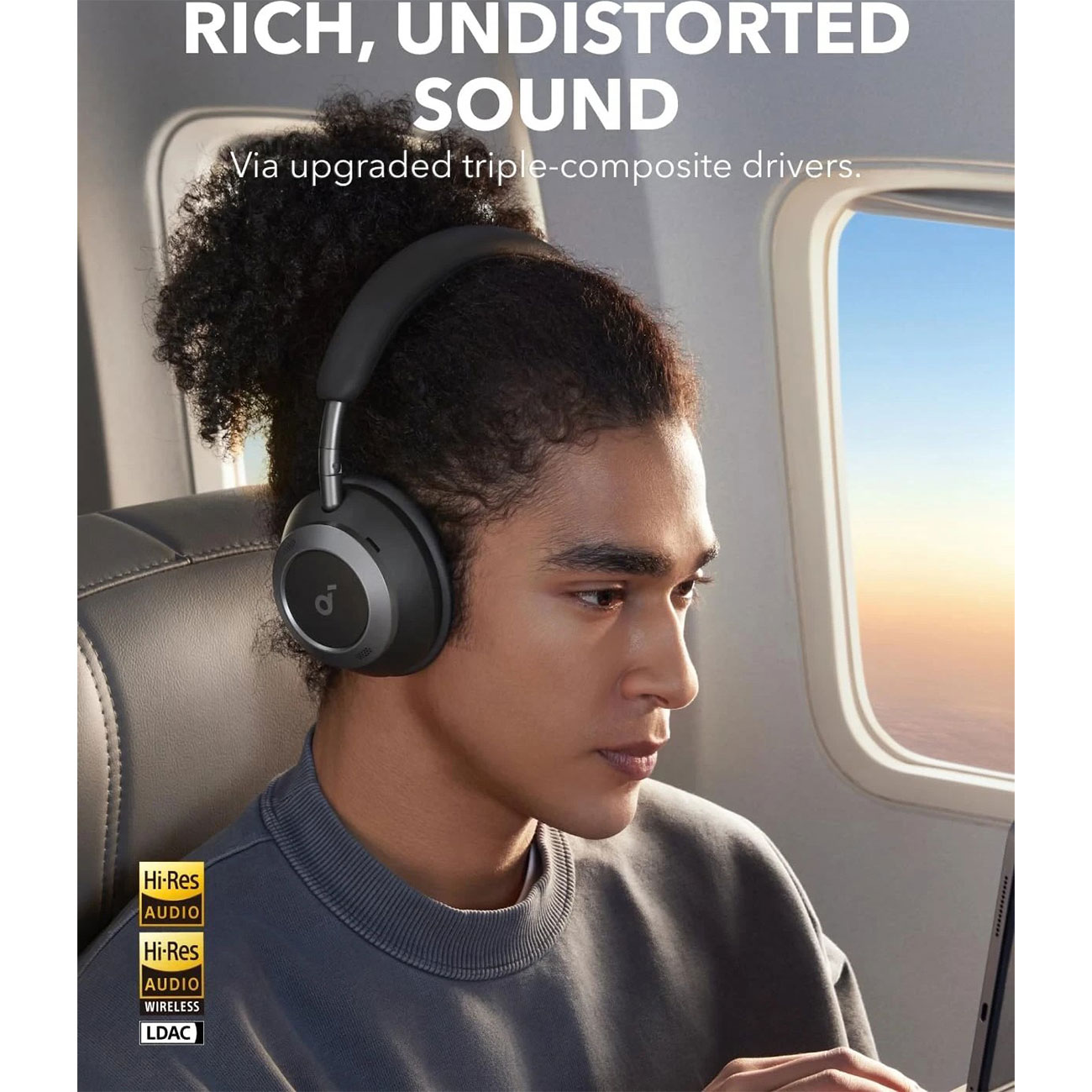 نمای کاربردی هدفون بی‌سیم انکر Anker Soundcore Space One Pro Wireless Headphones