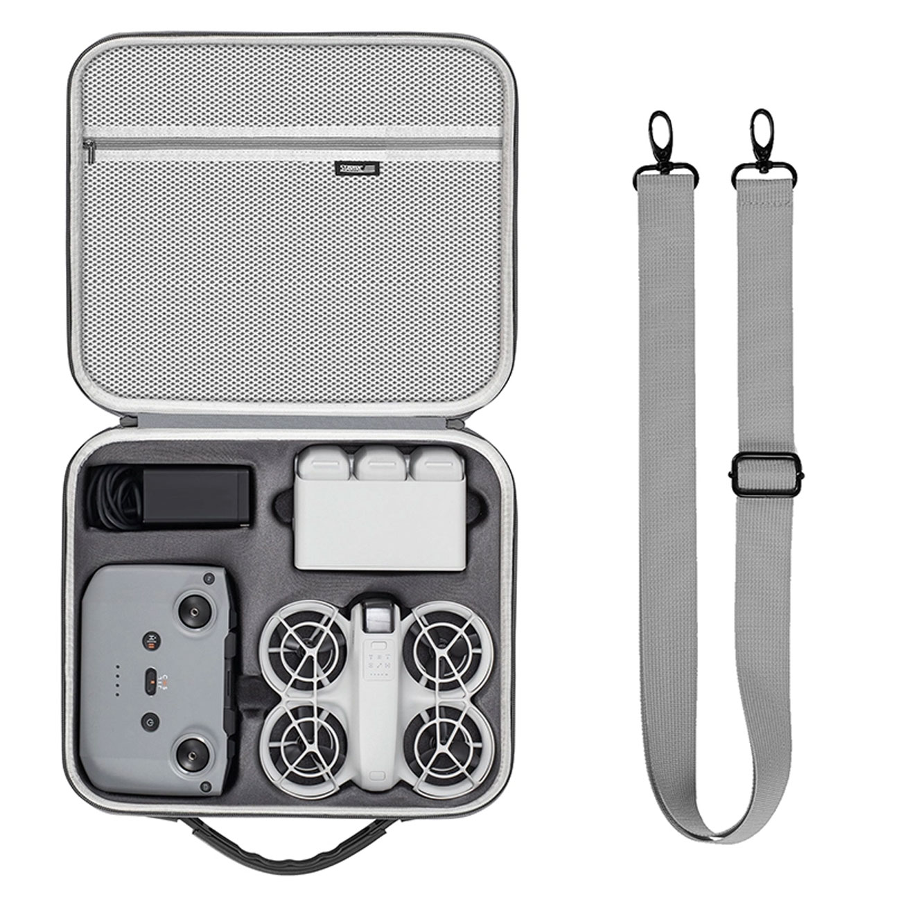 نمای داخلی کیف حمل پهپاد STARTRC Portable Storage Bag for DJI Neo Fly More Combo