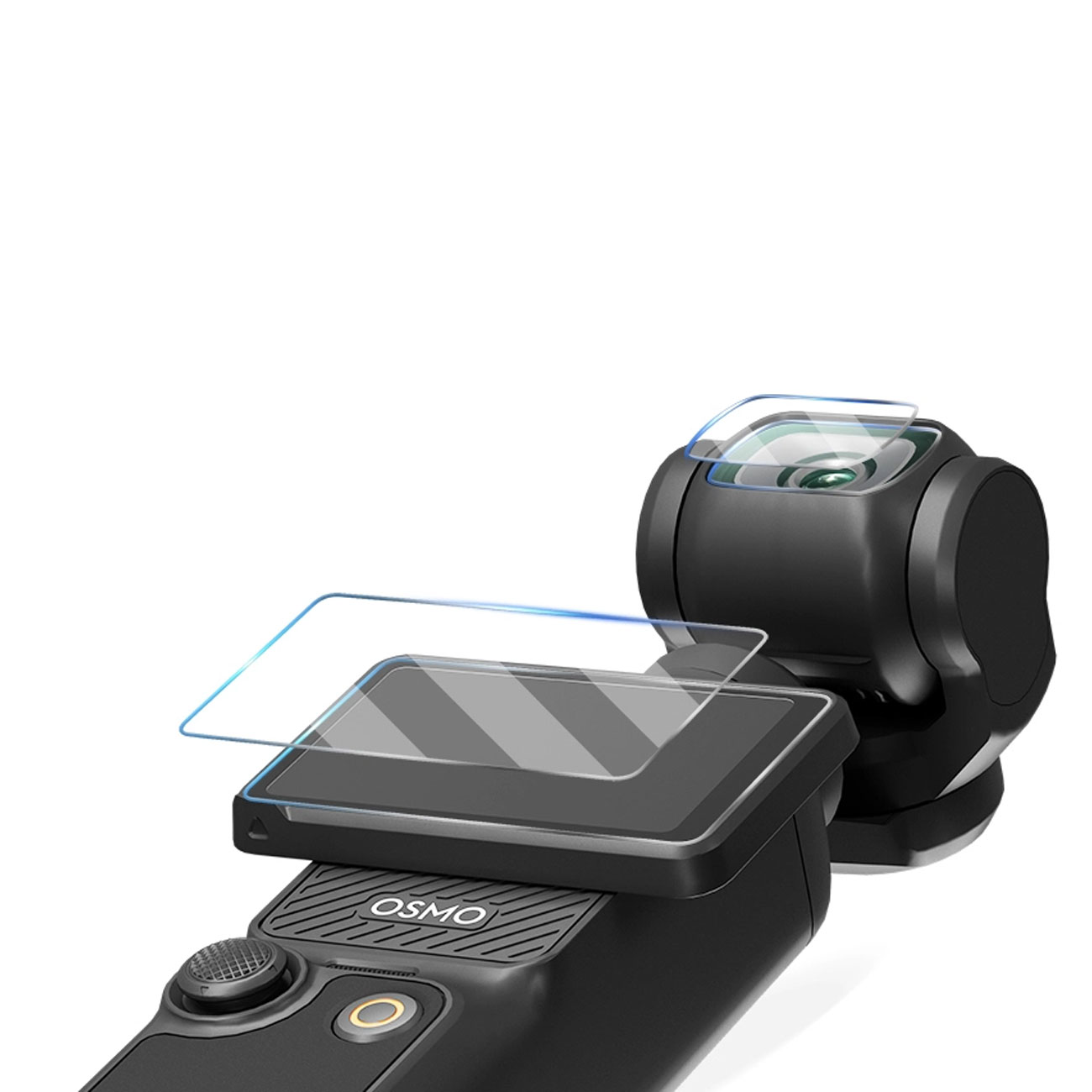 نمای جانبی از محافظ صفحه نمایش و لنز STARTRC Camera lens Tempered Film Glass for DJI Osmo pocket 3