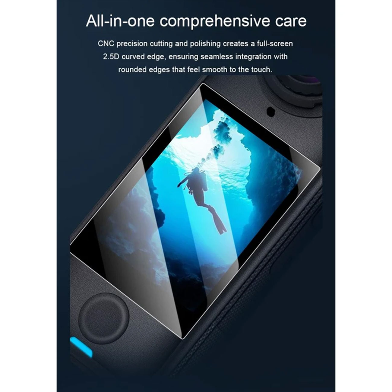 نمای کاربردی از محافظ صفحه نمایش دوربین STARTRC 2 Sets Tempered Glass for Insta360 X4 Air