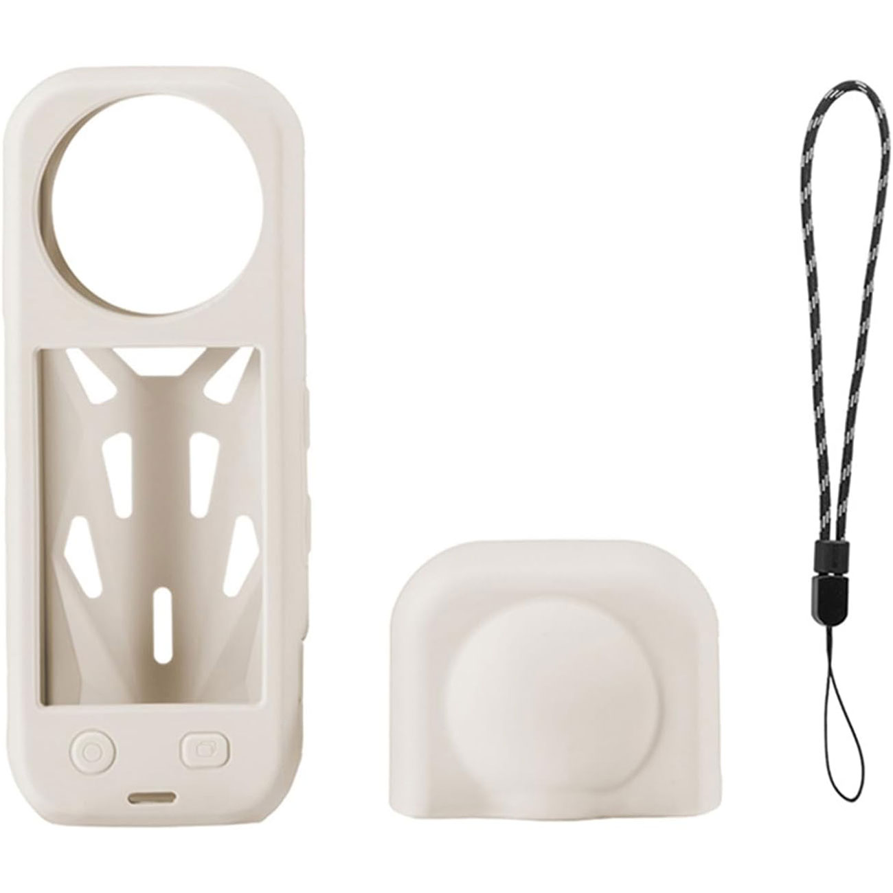 نمای کلی کاور سیلیکونی دوربین سفید STARTRC Silicone Protective Case for Insta360 X5