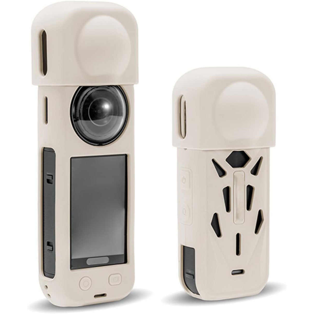 نمای کلی از کاور سیلیکونی سفید STARTRC Silicone Protective Case for Insta360 X5