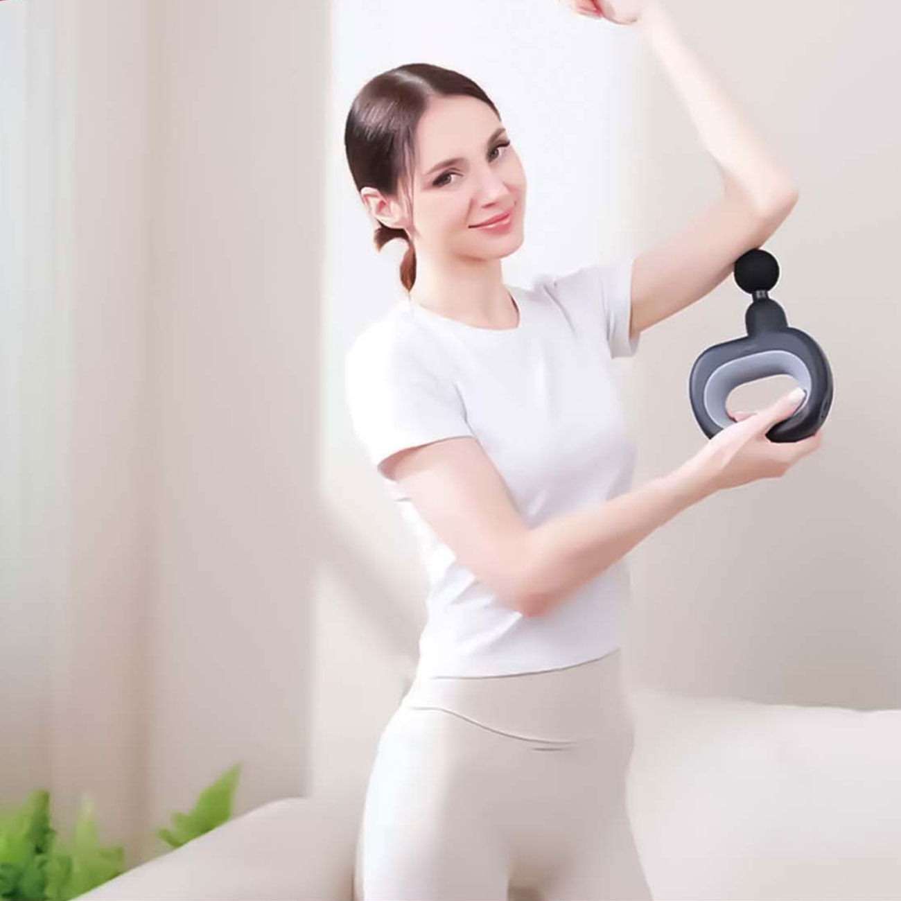 نمای کاربردی ماساژور برقی گرین لاین Green Lion Muscle Care Massage Gun