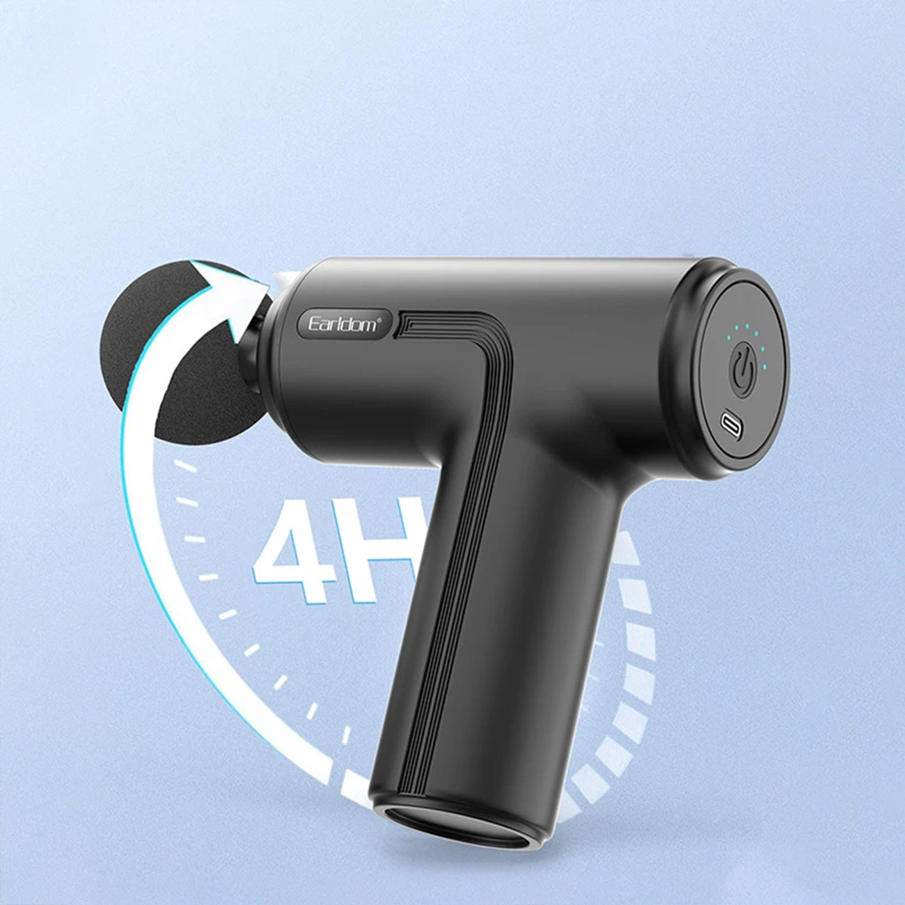 نمای کاربردی ماساژور تفنگی ارلدام Earldom ET-V6 Mini Vibration Massage Gun