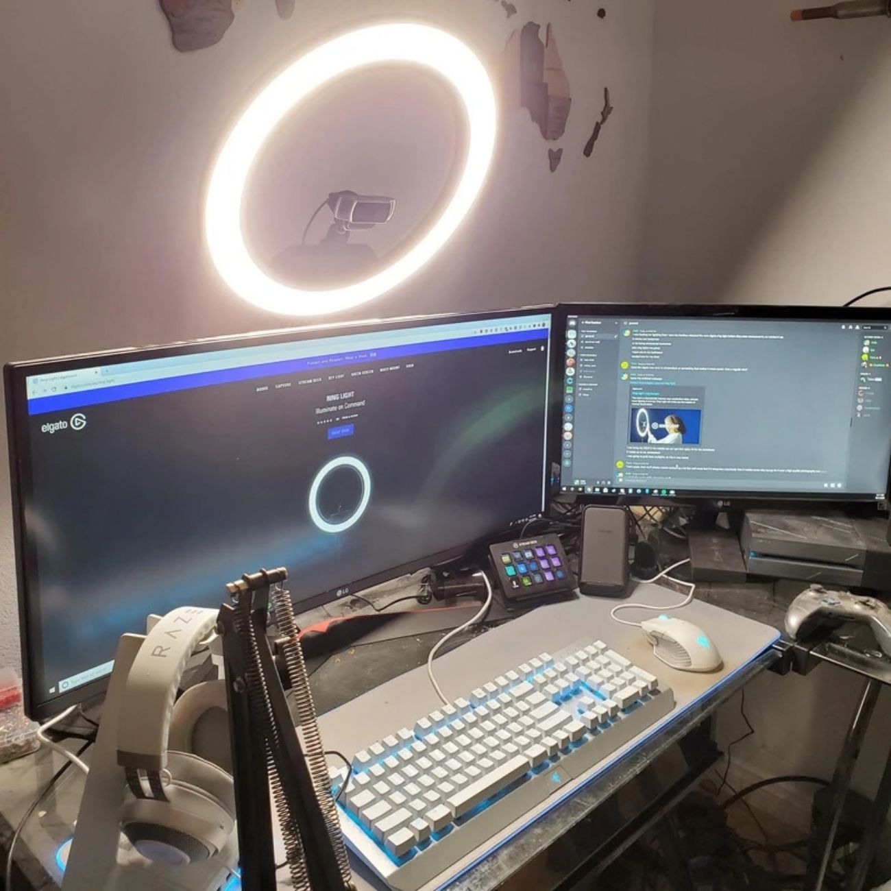نمای  استفاده رینگ لایت LJJ-26 RGB-26cm Ring Light