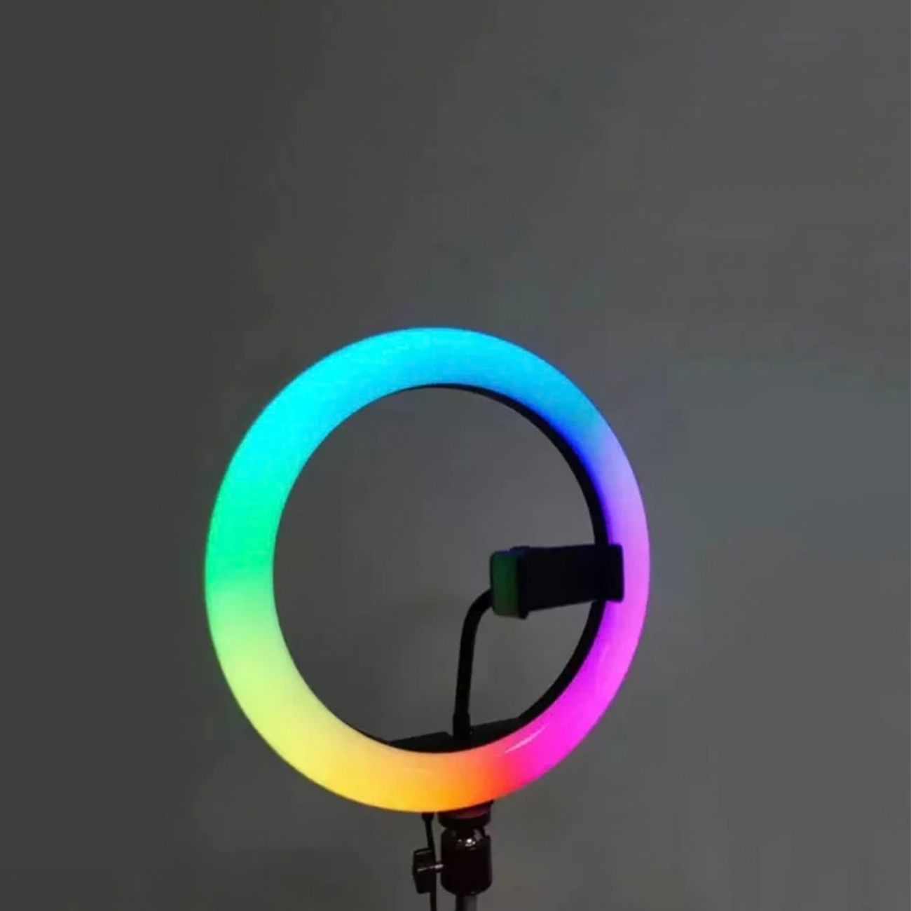 نمای روشن رینگ لایت LJJ-26 RGB-26cm Ring Light