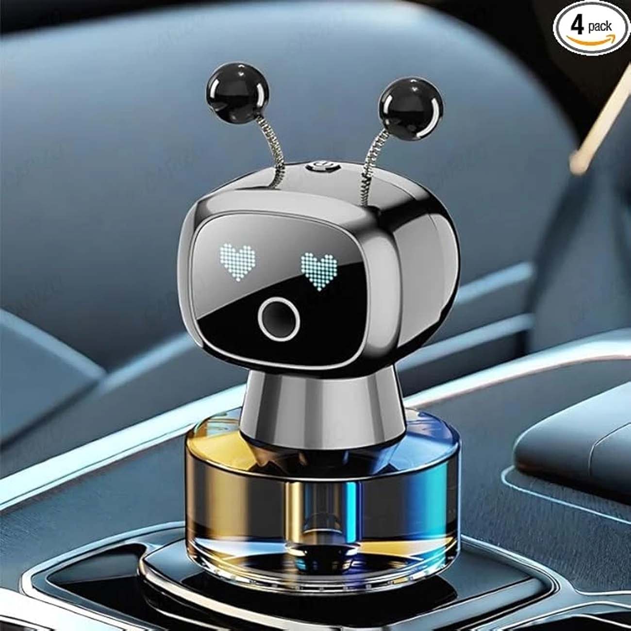 نمای کاربردی از خوشبوکننده خودرو مدل ربات هوشمند LANXUAN Smart Robot Car Air Freshener