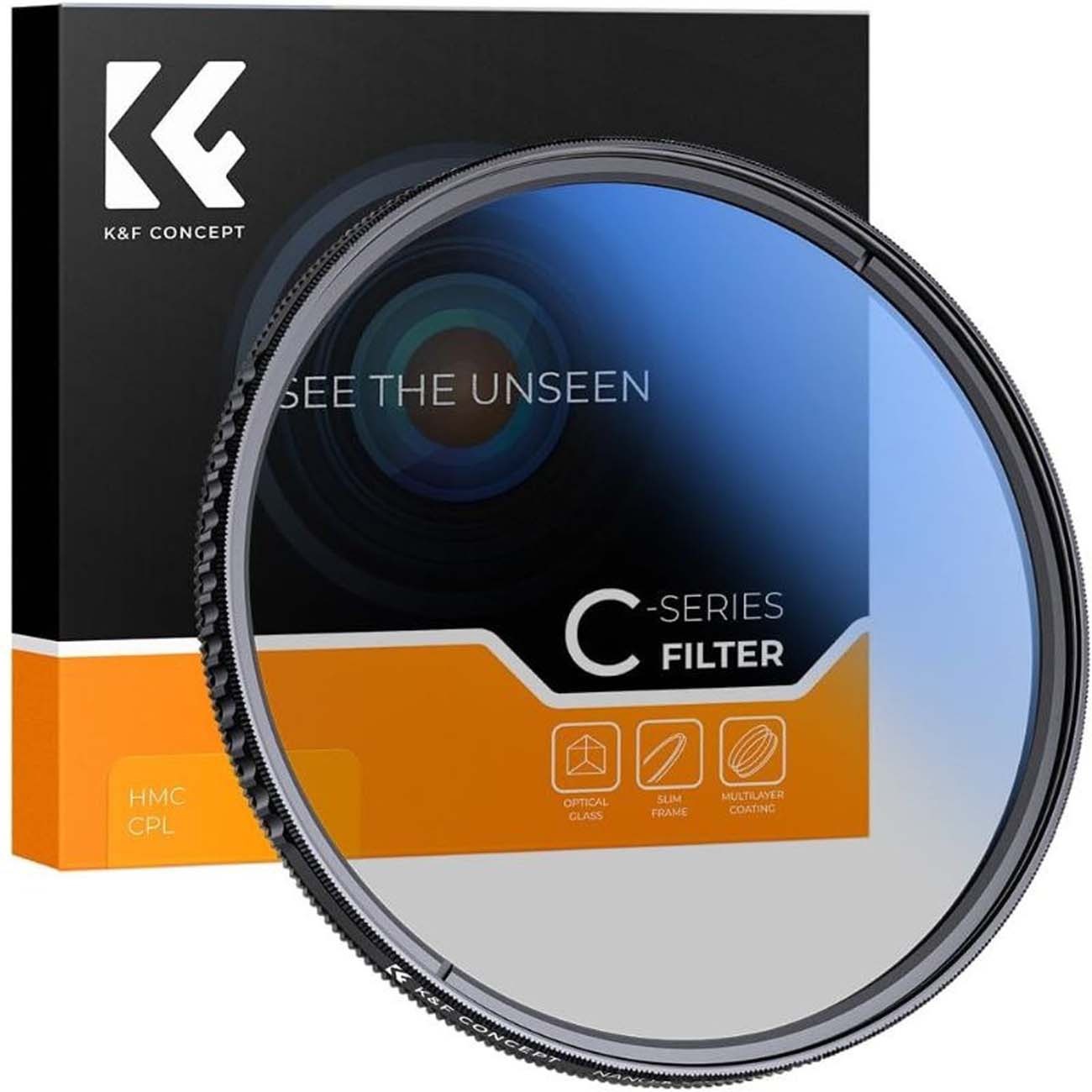 فیلتر لنز پلاریزه K&F concept 49mm CPL Digital Filter
