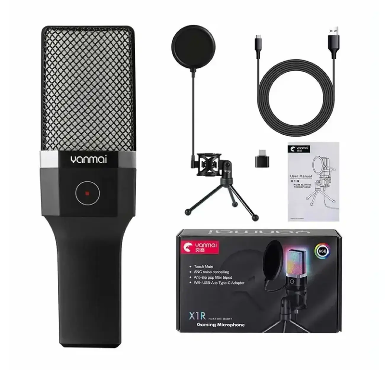 Yanmai X1R RGB Desktop microphone