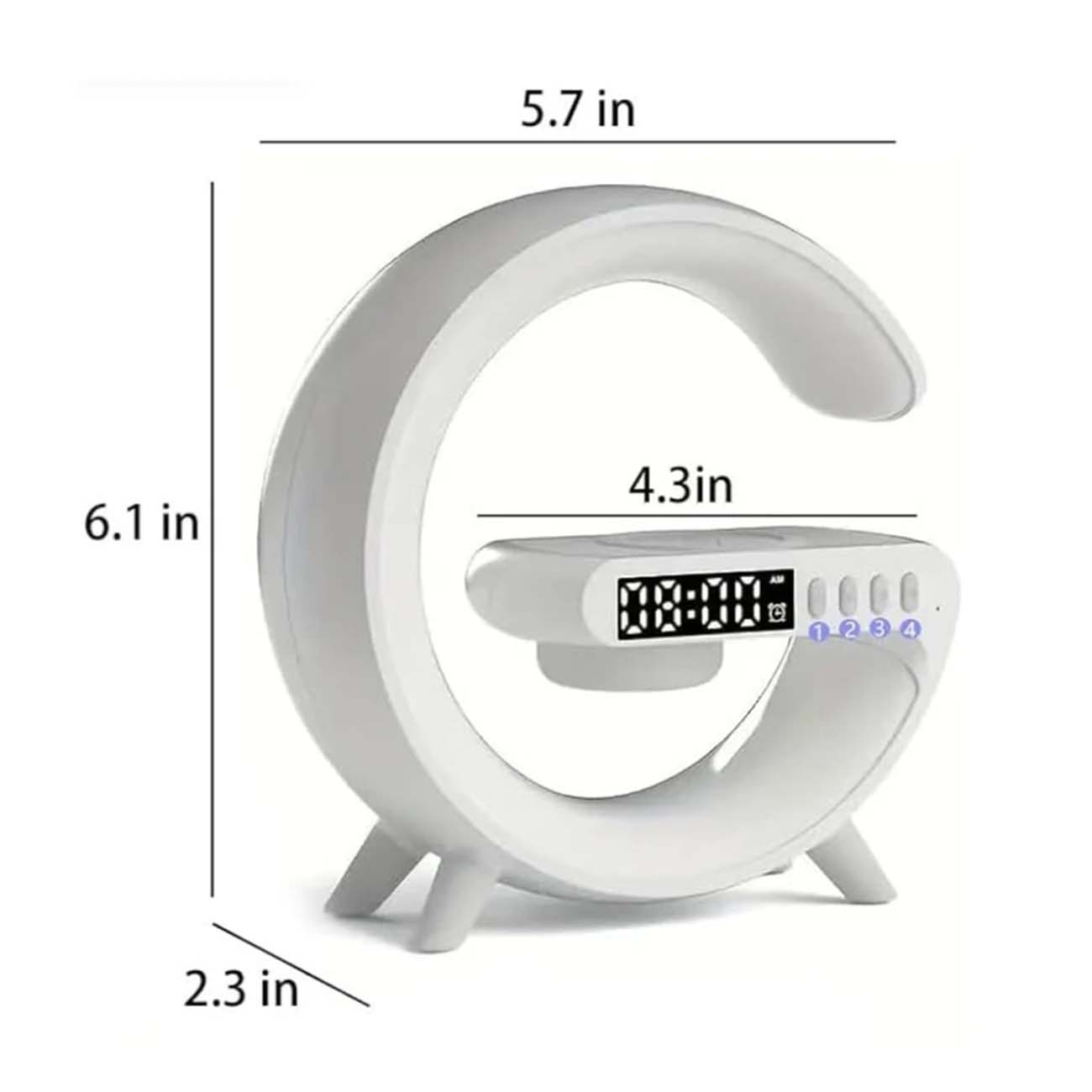 نمای ابعاد شارژر بی سیم G63 Multifunctional Wireless Charger