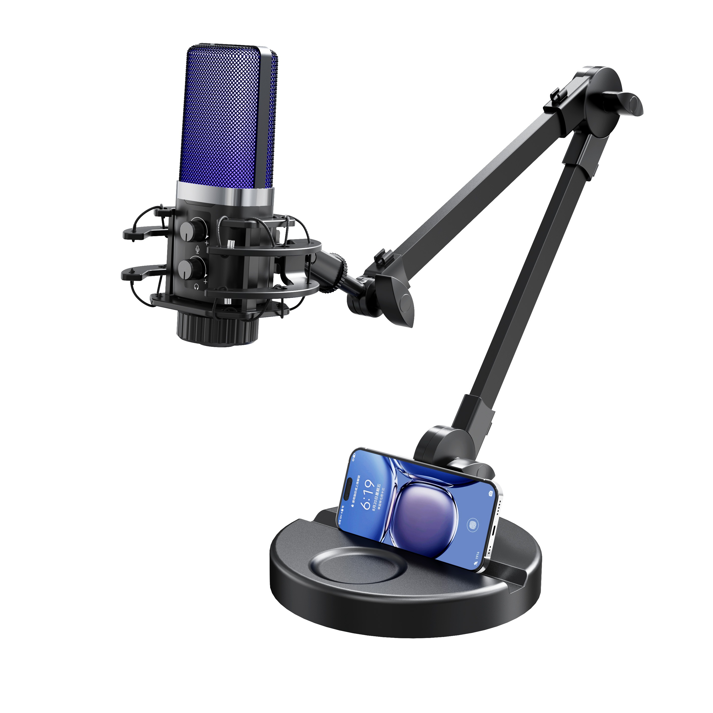 میکروفون استودیویی یانمای yanmai X3R RGB Studio microphone
