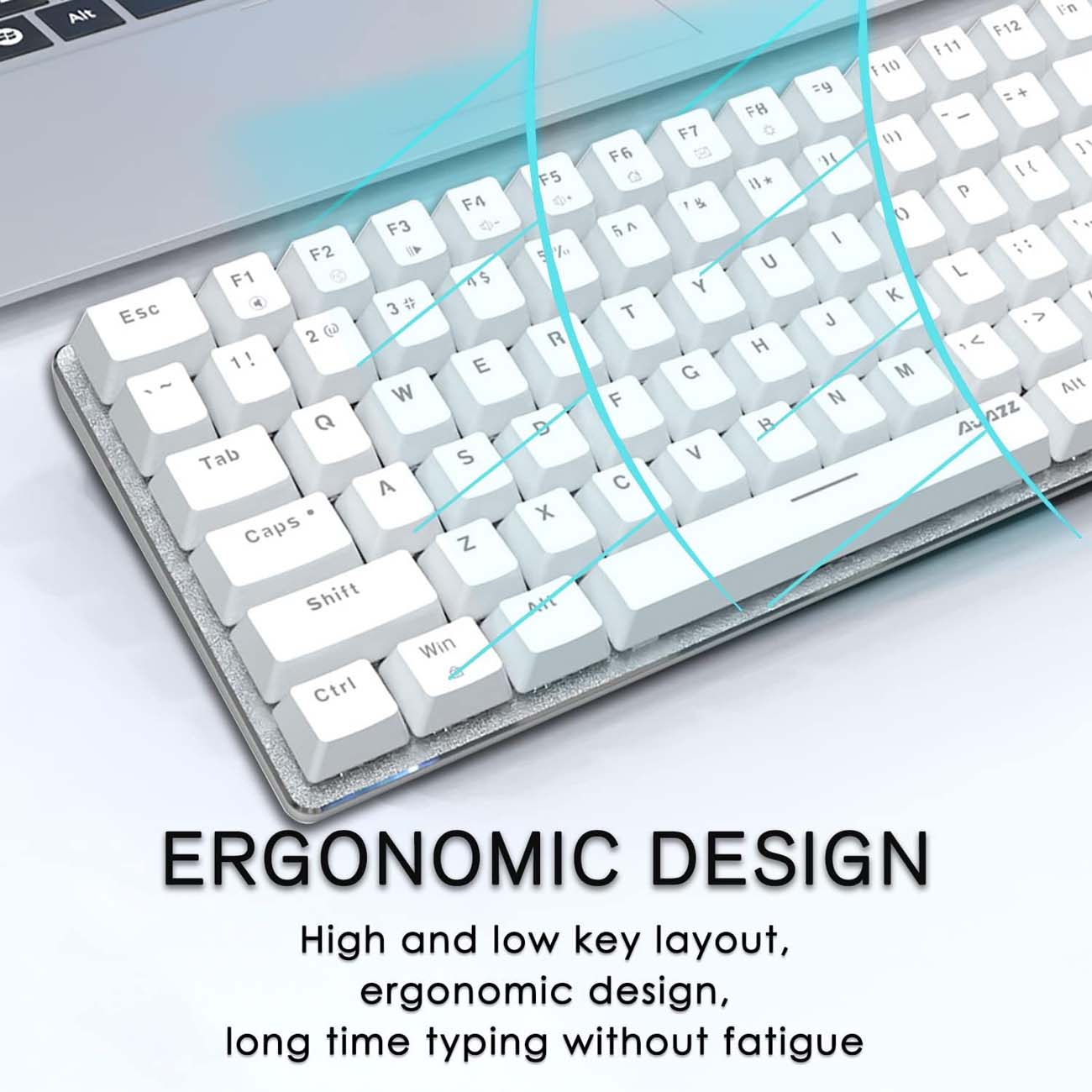 نمای کاربردی از کیبورد گیمینگ FELiCON AK33 Mechanical Gaming Keyboard with White LED Backlit