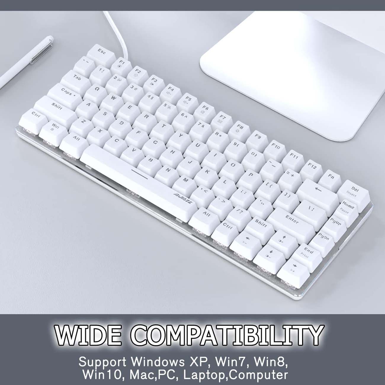نمای توضیحات کیبورد گیمینگ FELiCON AK33 Mechanical Gaming Keyboard with White LED Backlit