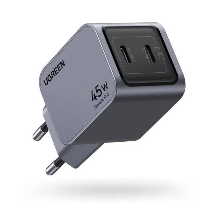 شارژر 45 وات دو پورت Ugreen 45 WX707 dual-port USB-C charger