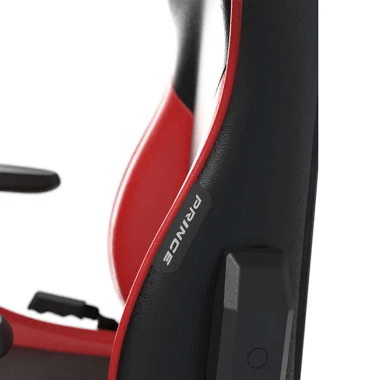 نمای جانبی از صندلی گیمینگ DXRacer Prince P132 2025 Black Red Gaming Chair