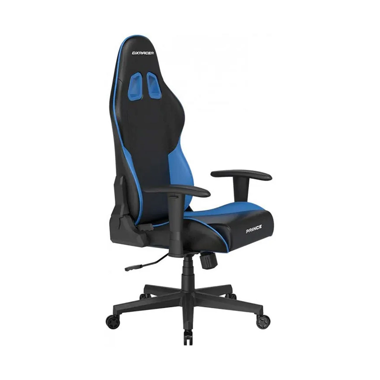 نمای جانبی از صندلی گیمینگ DXRacer Prince P132 2025 Black Blue Gaming Chair
