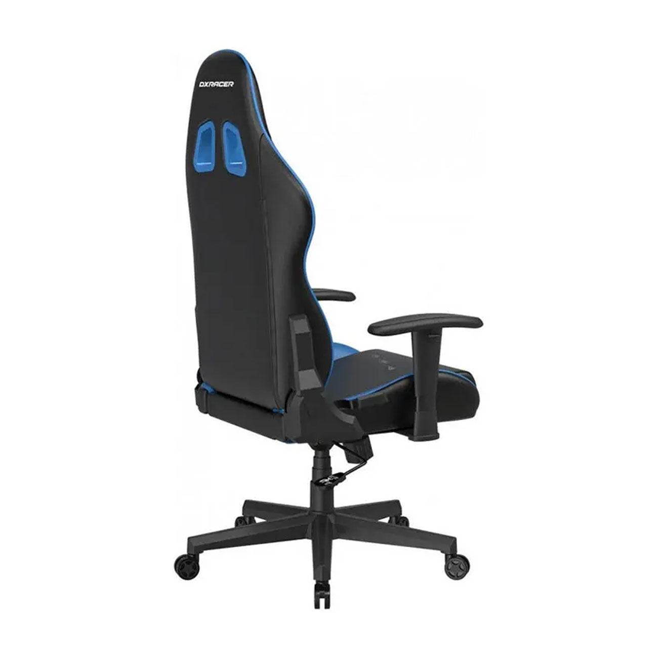 نمای جانبی صندلی گیمینگ مشکی آبی DXRacer Prince P132 2025 Black Blue Gaming Chair