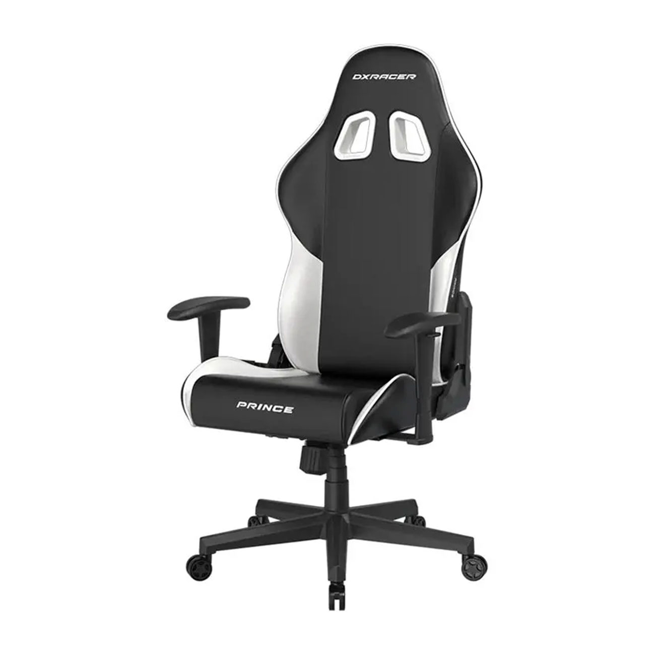 نمای جانبی صندلی گیمینگ DXRACER Prince P132 2025 Black White Gaming Chair