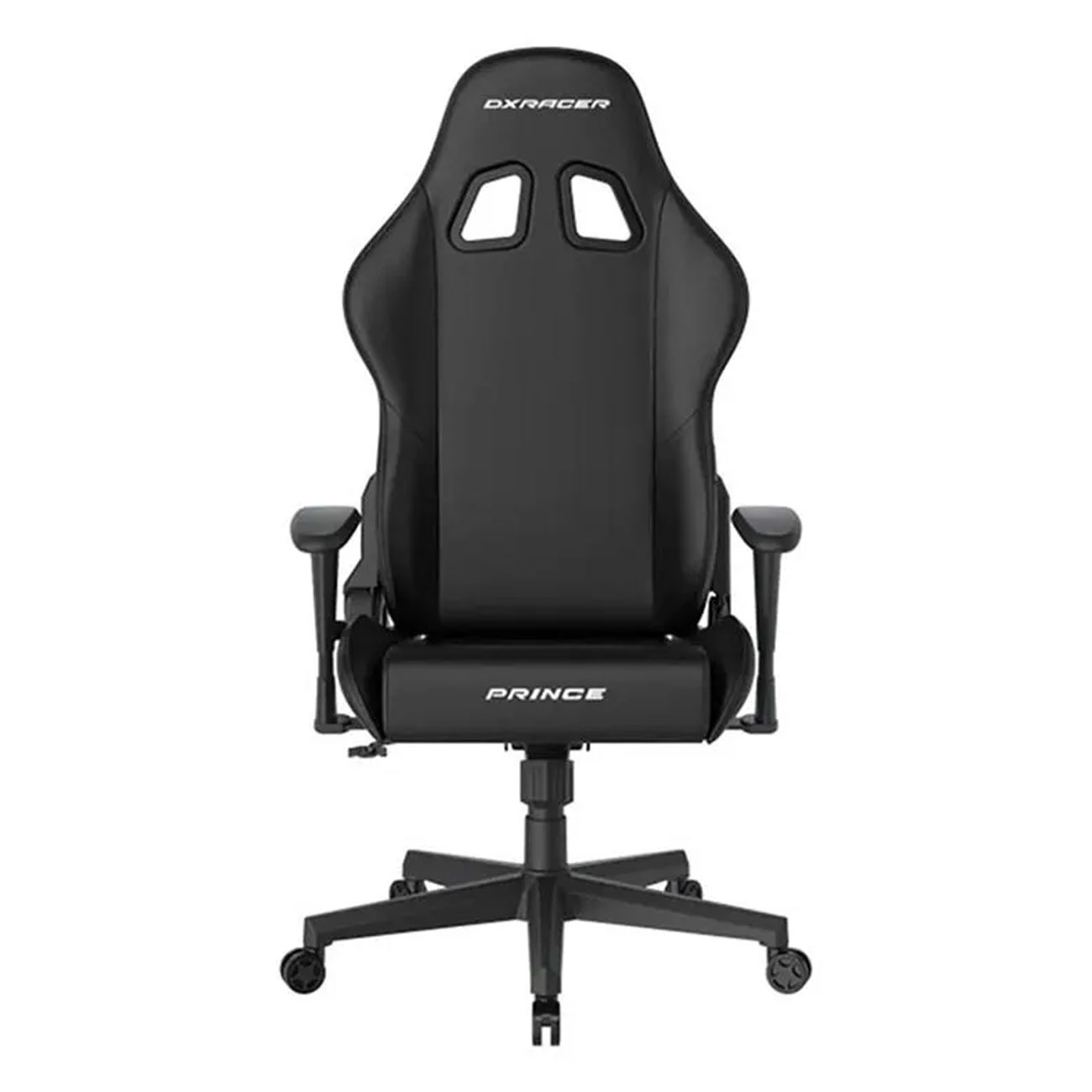 نمای روبه رو صندلی گیمینگ DxRacer Prince P132 2025 Black Gaming Chair