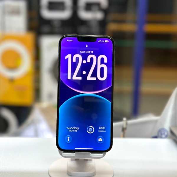 گوشی موبایل ایفون ۱۳ پرو مکس ۲۵۶ گیگابایت ۲سیم کارت دست دوم iphon 13promax 256g zaa