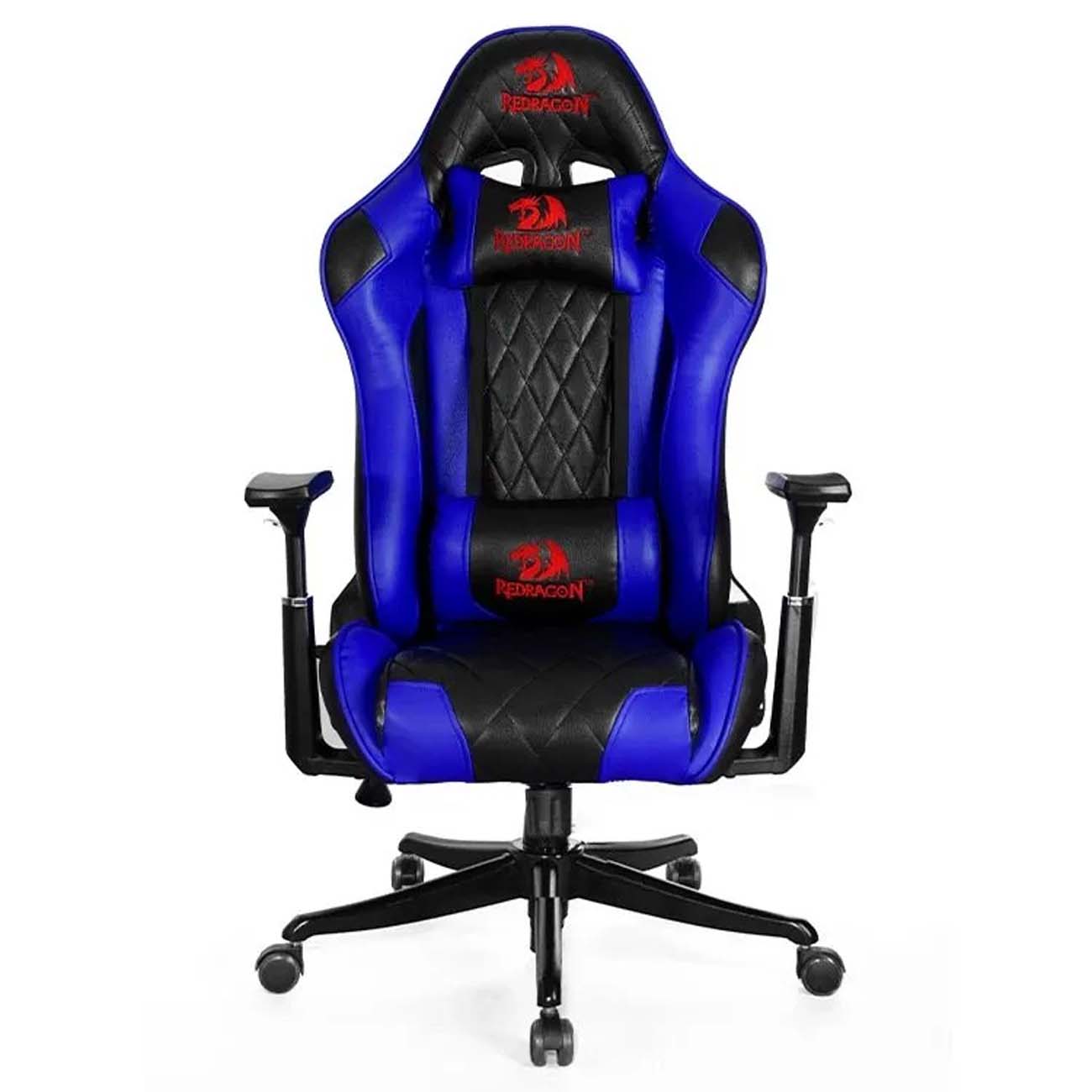 نمای روبه رو صندلی گیمینگ ردراگون آبی Redragon C602 Pro Gaming Chair
