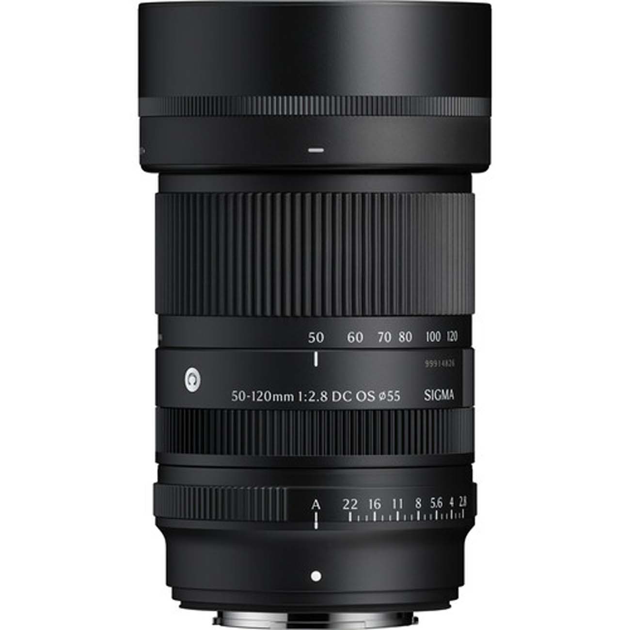 نمای روبه رو لنز سیگما Sigma 50-120mm F2.8 DC OS Contemporary Lens for FUJIFILM X
