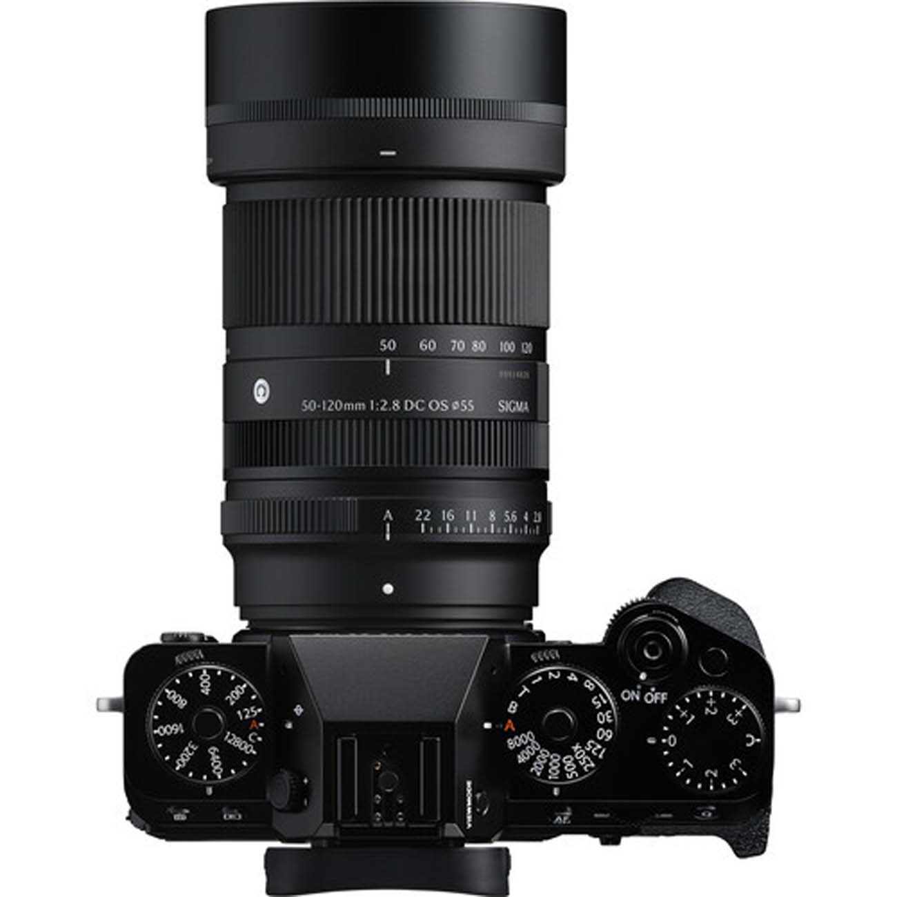 نمای نصب شده لنز سیگما Sigma 50-120mm F2.8 DC OS Contemporary Lens for FUJIFILM X