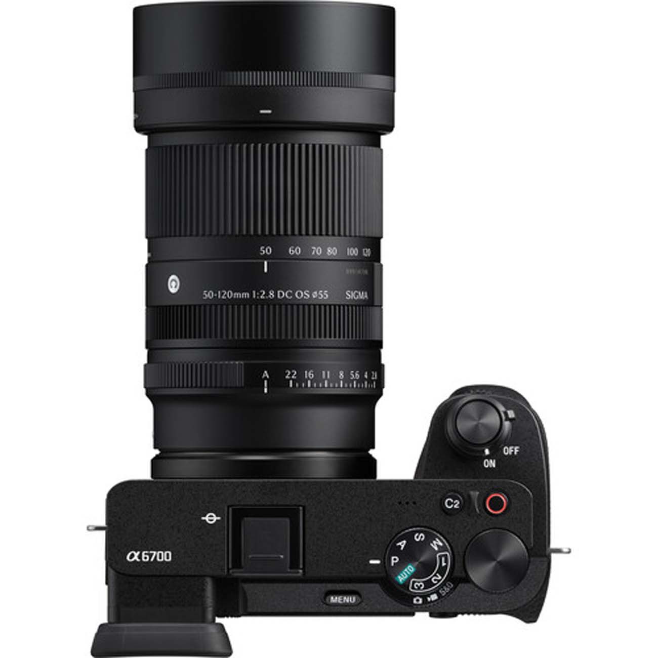 نمای نصب شده لنز سیگما Sigma 50-120mm F2.8 DC OS Contemporary Lens for Sony E