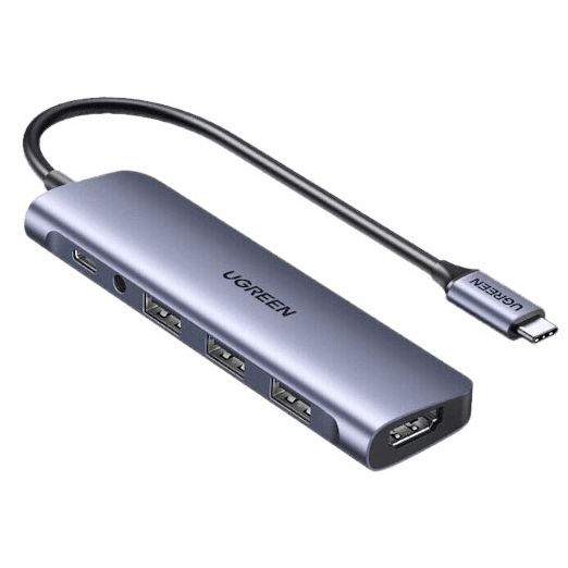 هاب 6 پورت یوگرین UGREEN CM136 6-in-1 USB-C Hub