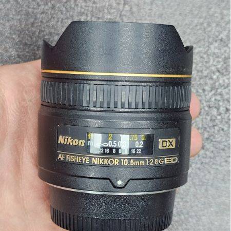 لنز دست دوم نیکون Nikon AF DX Fisheye-NIKKOR 10.5mm f/2.8G ED(جعبه ندارد)