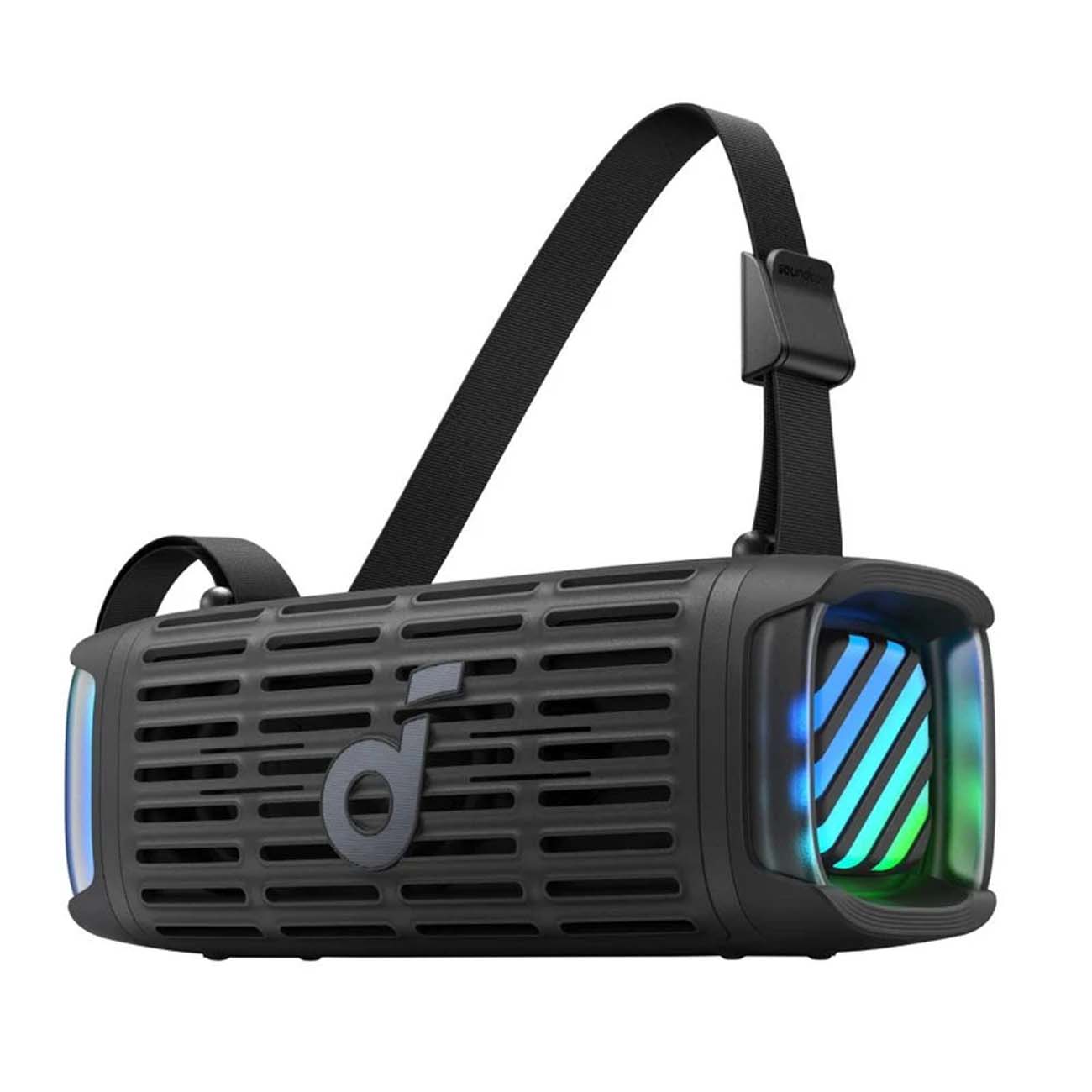 نمای جانبی اسپیکر بلوتوثی انکر مشکی Anker Soundcore Boom 3i Portable Bluetooth Speaker