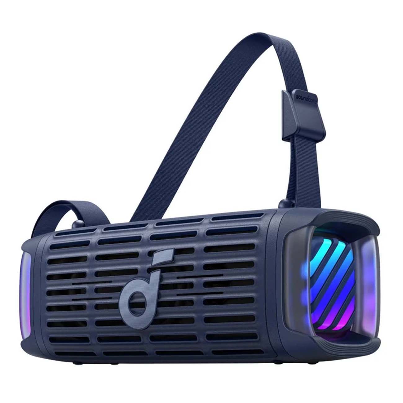 نمای جانبی اسپیکر بلوتوثی انکر آبی Anker Soundcore Boom 3i Portable Bluetooth Speaker