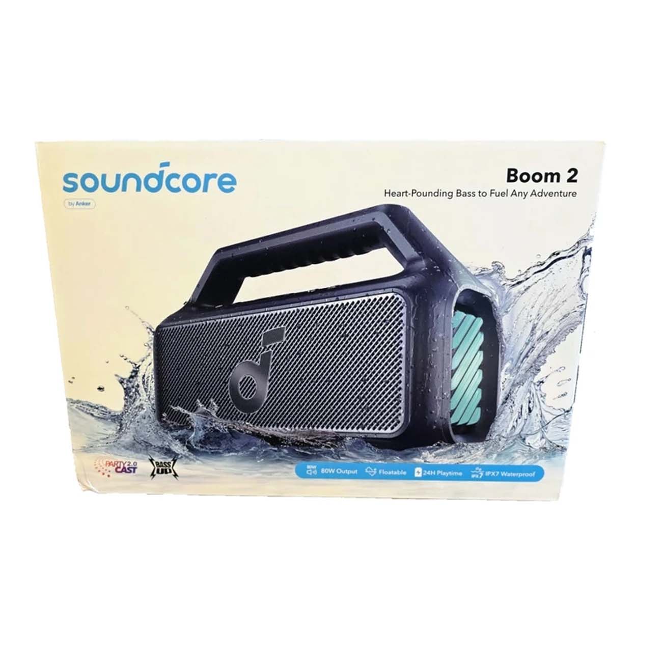 نمای جعبه اسپیکر بلوتوثی انکر Anker Soundcore Boom 2 A3138 Portable Bluetooth Speaker