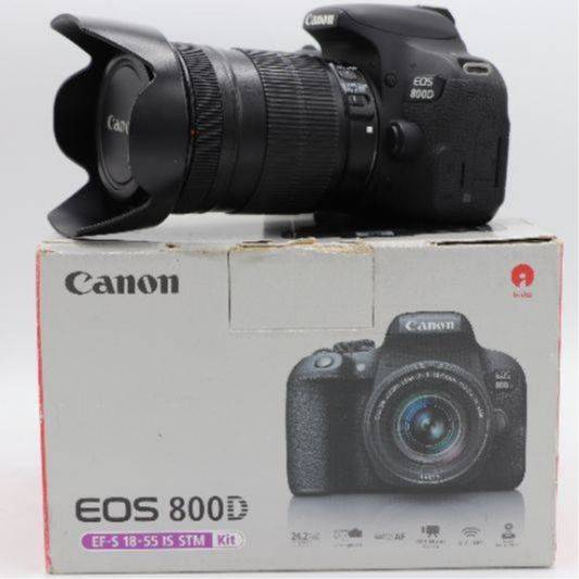 دوربین عکاسی دست دوم فول پکیج کانن Canon eos 800D kit 18-135 is (25000 شات)