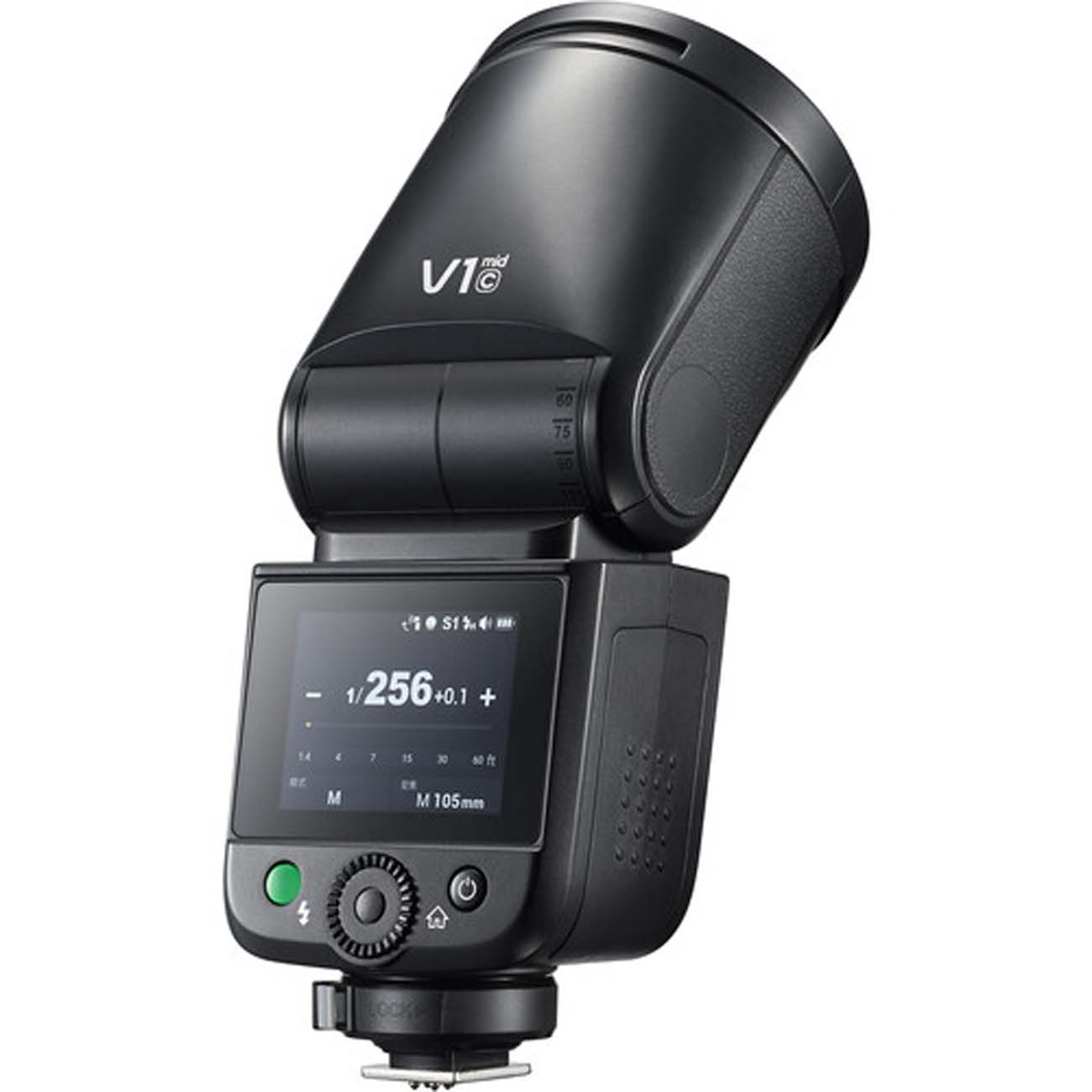 نمای پشت فلاش اکسترنال گودکس Godox V1mid C TTL On-Camera Flash for Canon