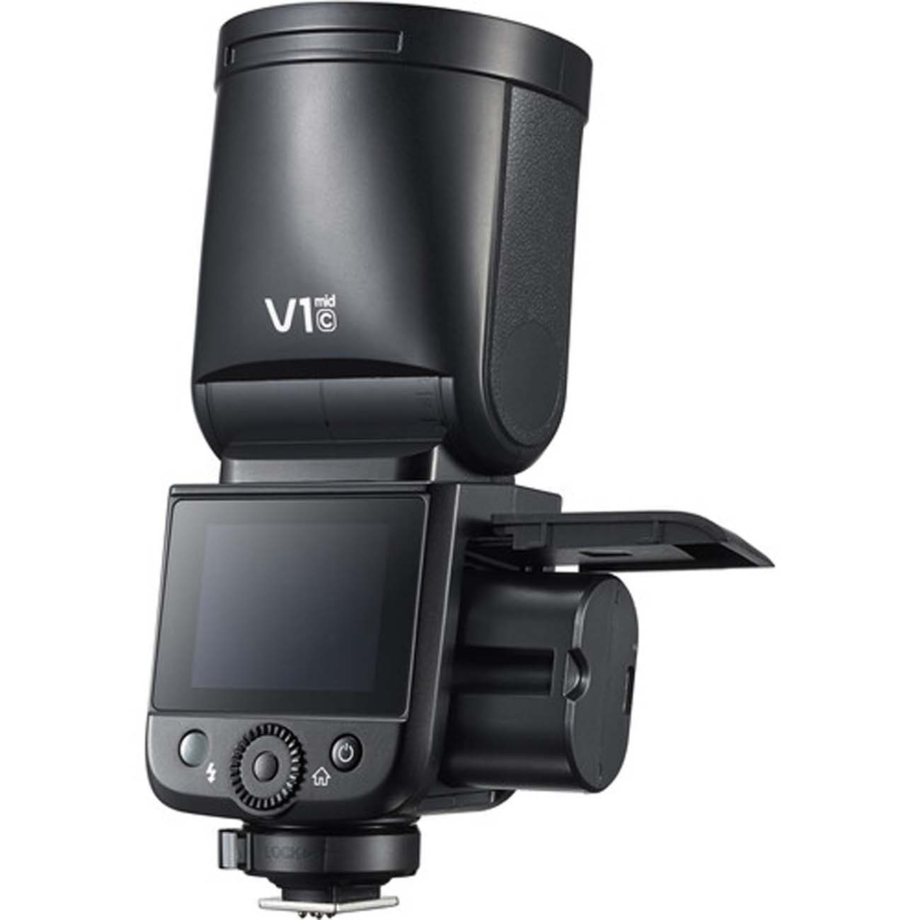 نمای جانبی از فلاش اکسترنال گودکس Godox V1mid C TTL On-Camera Flash for Canon