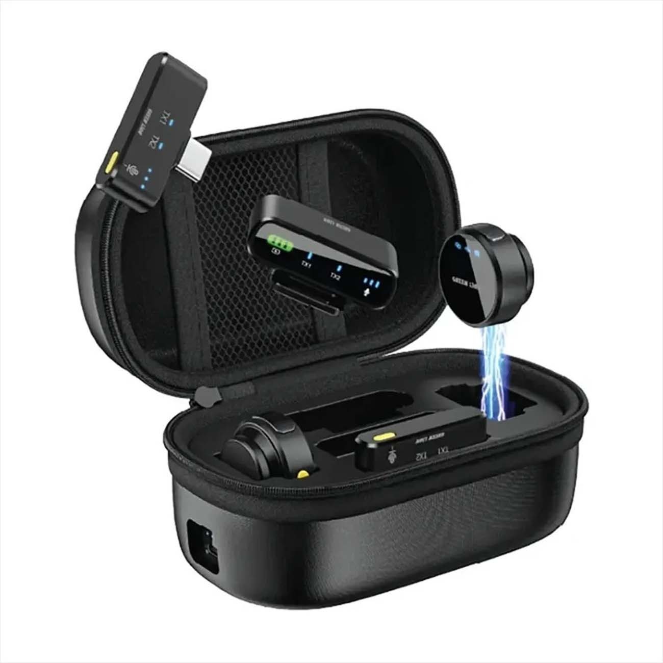 میکروفون یقه‌ای بی‌سیم گرین‌لاین Green Lion GM-85X 3 In 1 Wireless Microphone
