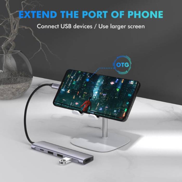 مشخصات هاب 5 پورت یوگرین UGREEN CM136 5-in-1 USB-C Hub