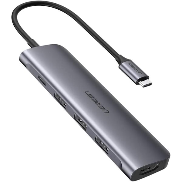 نمای نزدیک هاب 5 پورت یوگرین UGREEN CM136 5-in-1 USB-C Hub